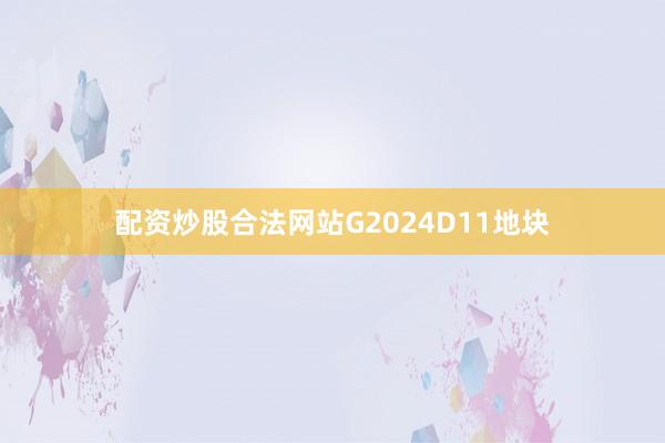 配资炒股合法网站G2024D11地块