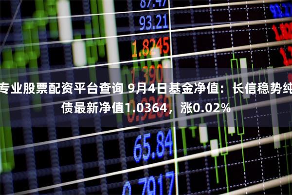 专业股票配资平台查询 9月4日基金净值：长信稳势纯债最新净值1.0364，涨0.02%