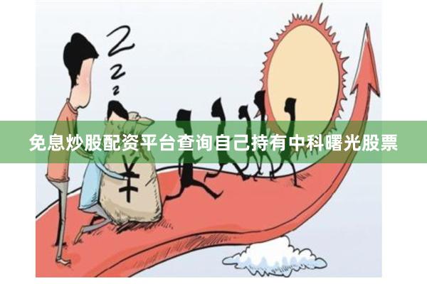 免息炒股配资平台查询自己持有中科曙光股票